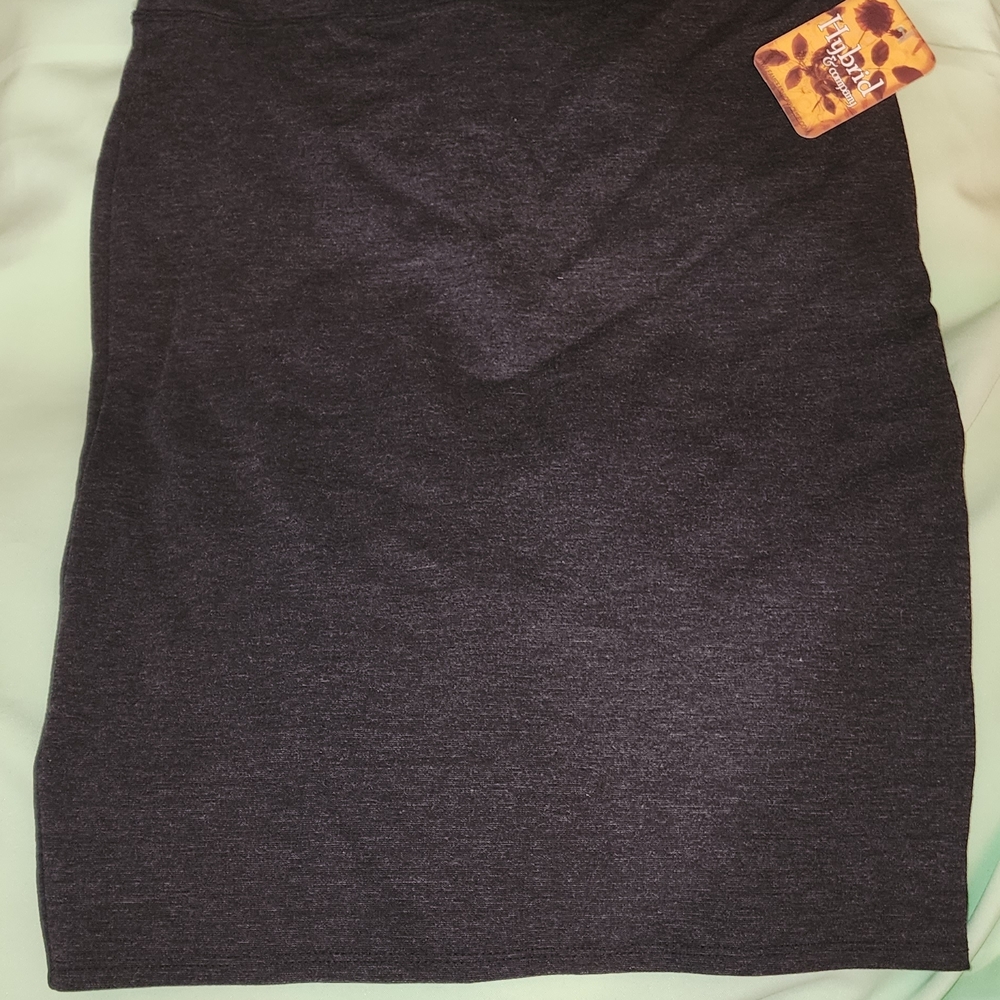 NWT Hybrid & Company Dark Charcoal Pencil Skirt